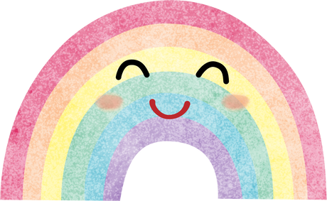 Rainbow with Happy Face